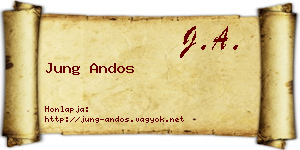Jung Andos névjegykártya
